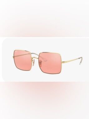 Ray-Ban Gold Frame Sunglasses with Pink Gradient Lenses